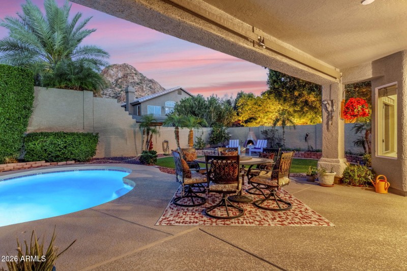 Covered Patio and Mountain Views
