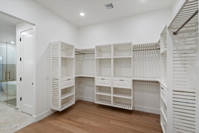 Spacious Primary Walk-In Closet