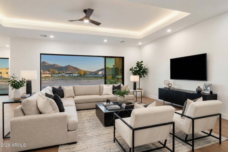 Beautifully Virtually Staged Living Room