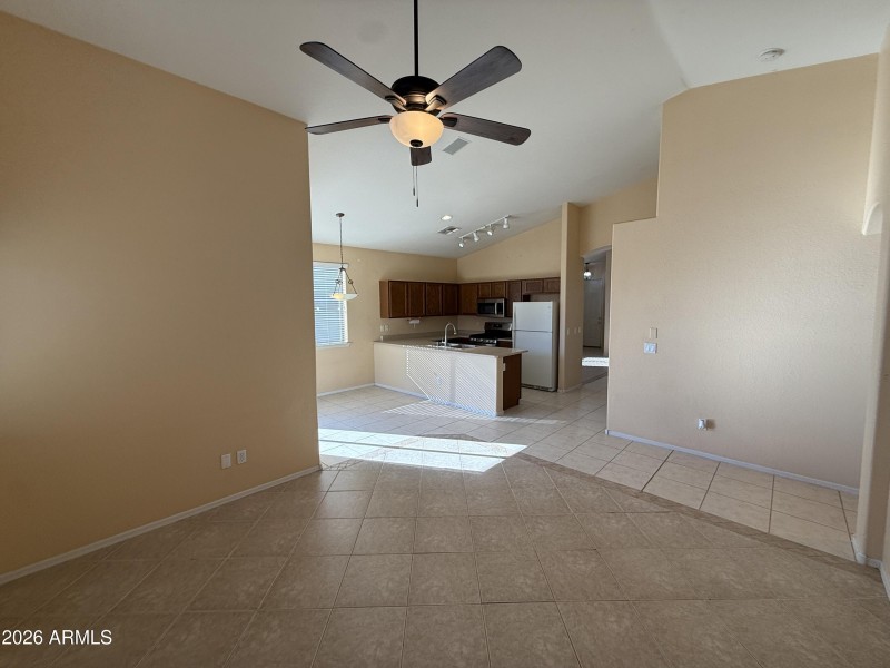 Open Living & Kitchen View