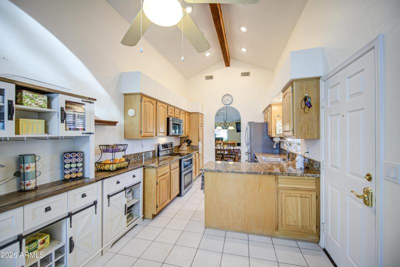 Kitchen from breakfast nook area