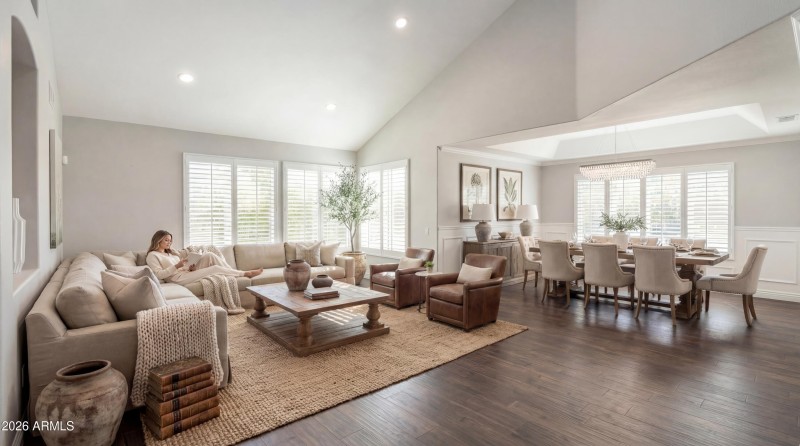 Living Room & Dining Room - Staged