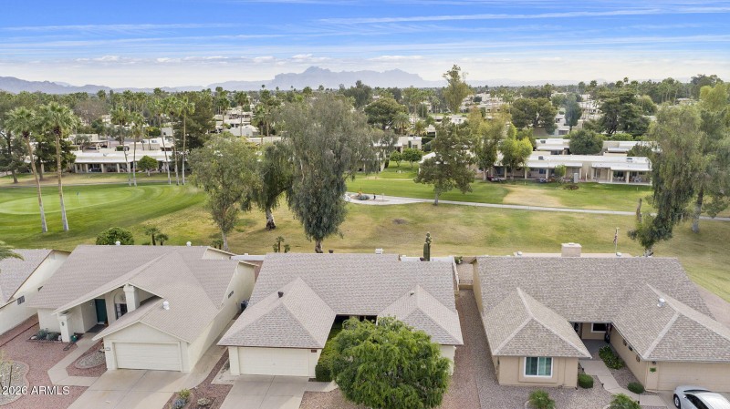 Aerial View behind Home