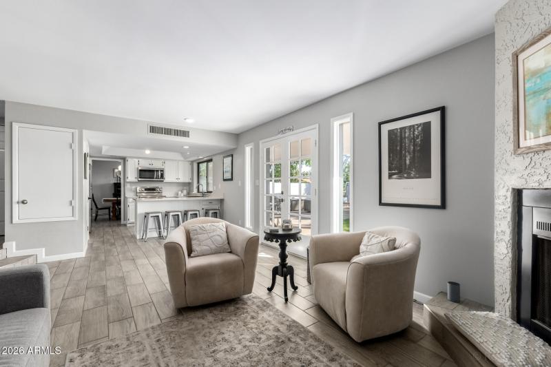 Family Room w/ View in Kitchen
