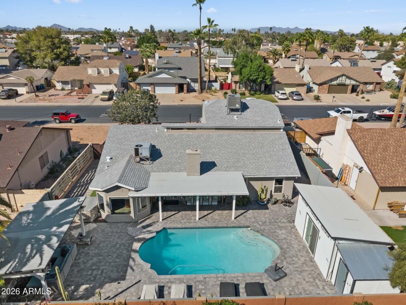 Aerial View of Backyard