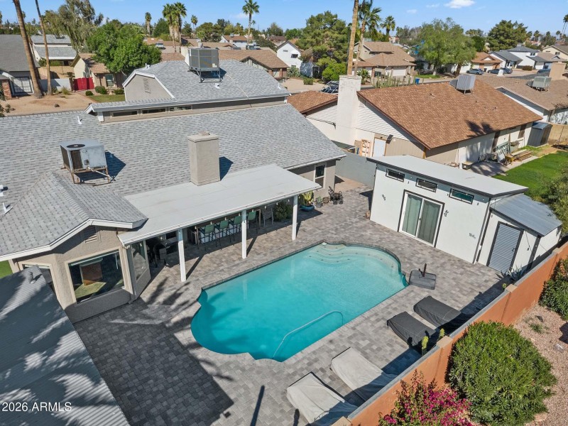 Aerial View of Backyard