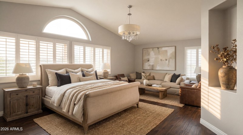 Primary Bedroom - Staged