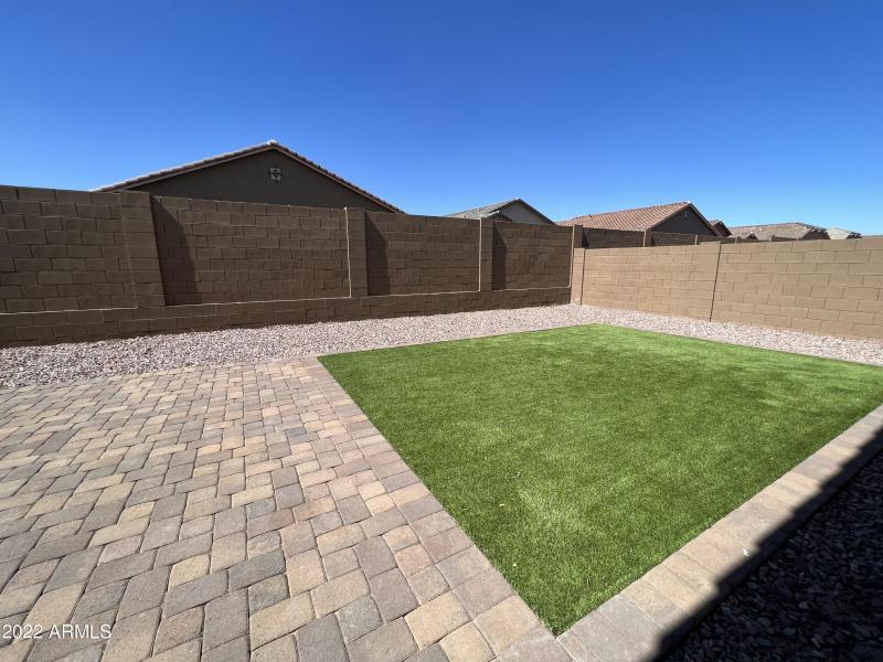 Covered Patio, Artificial Turf & Pavers