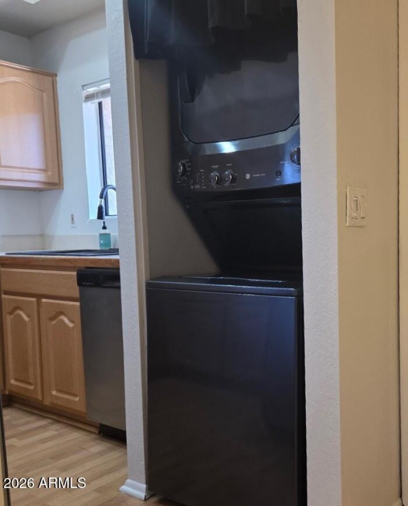 stacked washer and dryer