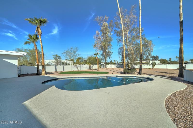 Huge backyard & sparkling blue pool