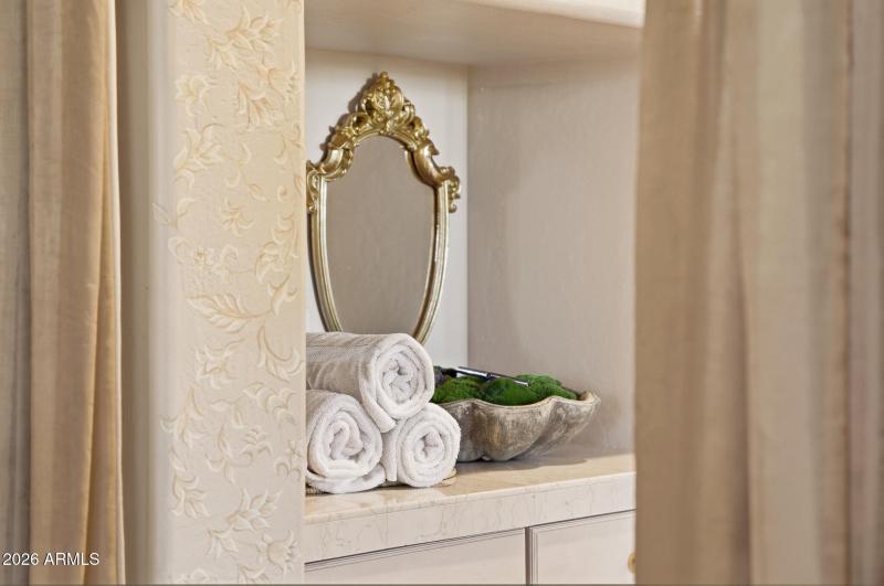 Primary Bathroom Linen Cabinets