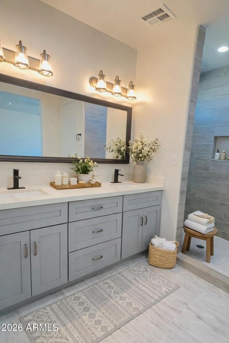 Master bath AI decor