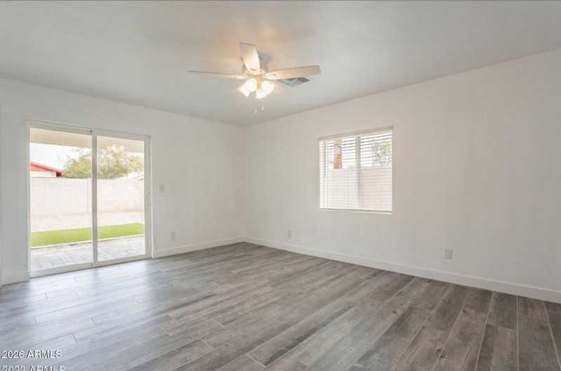 bedroom with sliding glass door