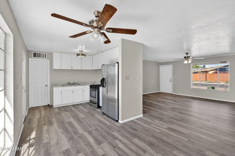 Open Living and Kitchen Area