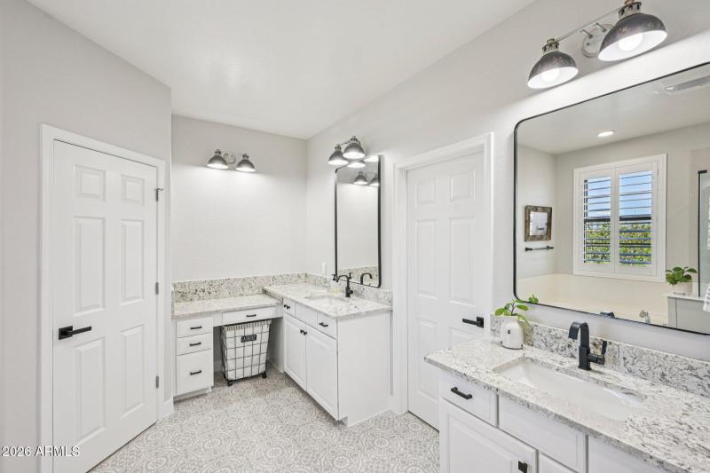 Primary Bathroom Triple Vanity