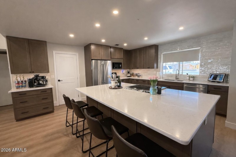 Massive island (door goes to garage)