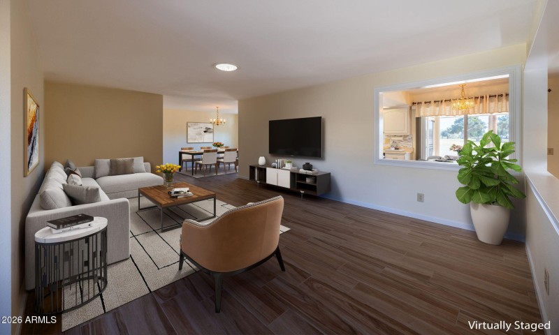 Living Room Virtually Staged