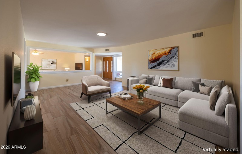 Living Room Virtually Staged