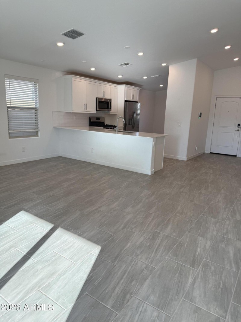 Looking back into kitchen
