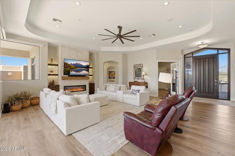 Fireplace in family room