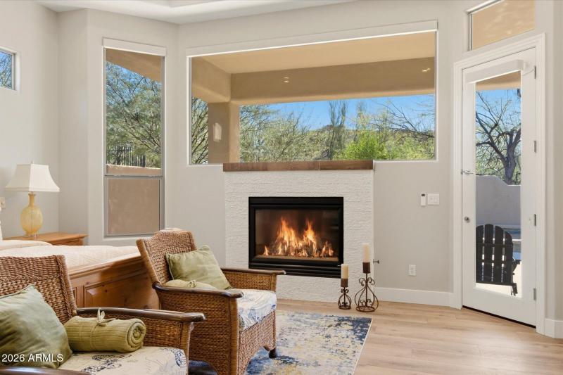 Fireplace in primary