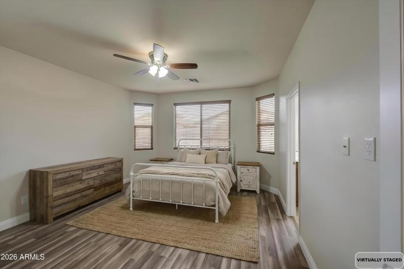 Primary bedroom Virtually staged