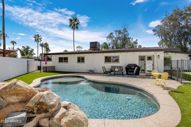 Private pool fully fenced