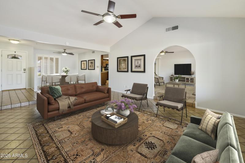 Living room Virtually staged