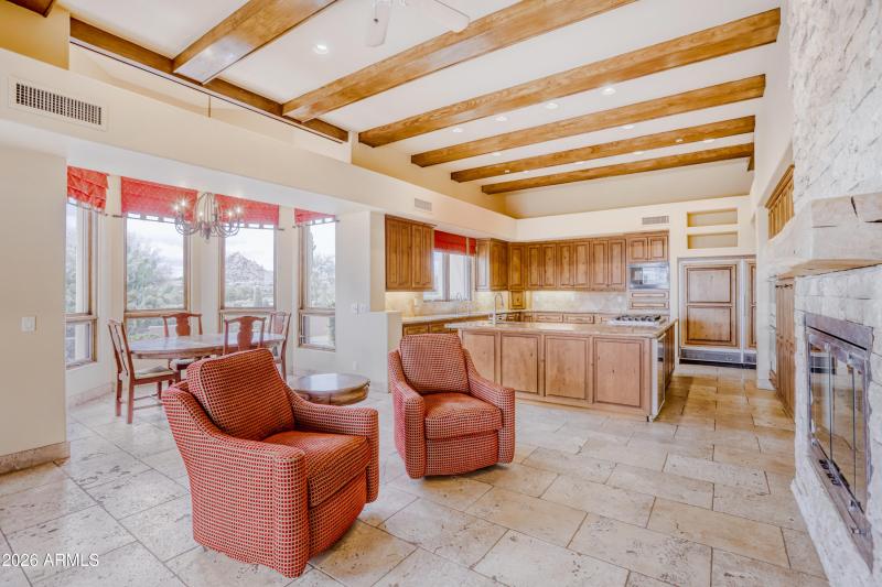 Open Family Room and Breakfast Area