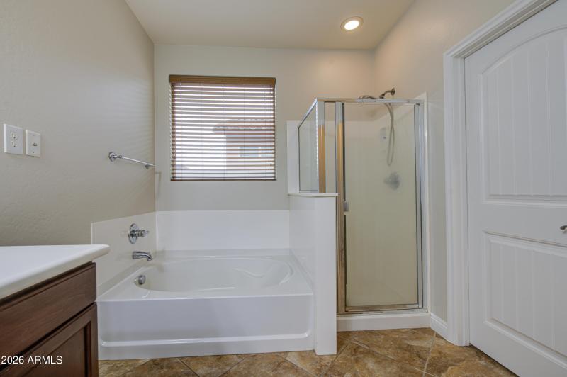 Primary Bath separate tub/shower