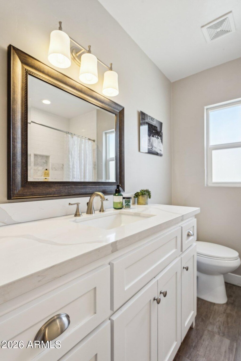 Remodeled hall bathroom