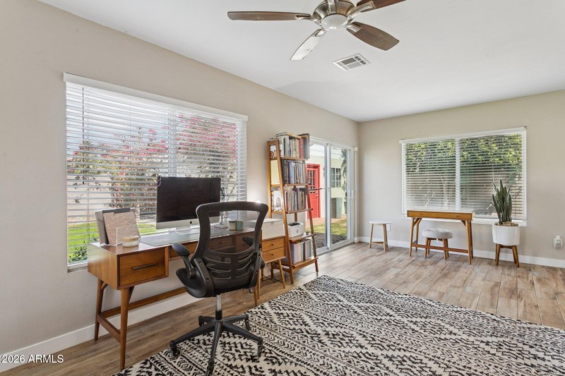 Office + sitting area in Primary suite