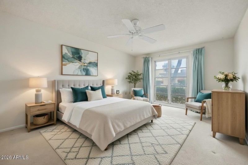 Virtual Staged Bedroom