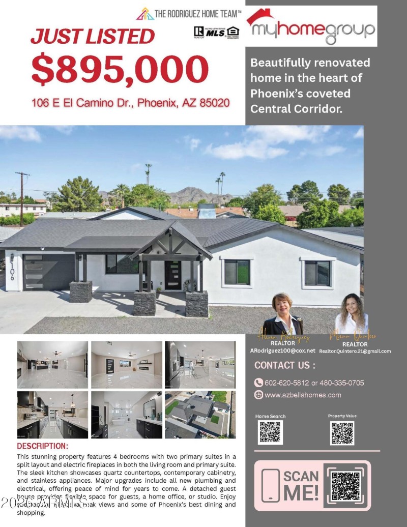 Just Listed Flyer - 106 E El Camino Dr -