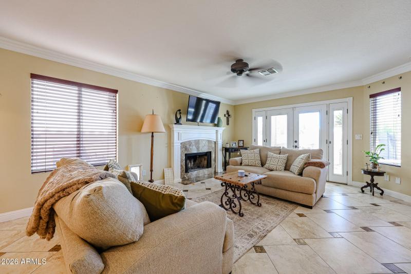 FRENCH DOORS OUT TO COVERED PATIO