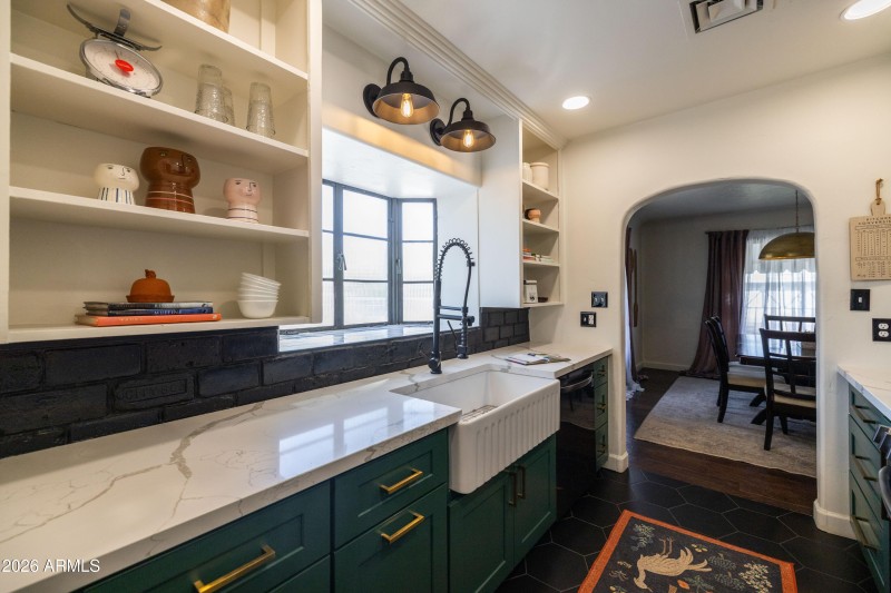 Exposed Brick Backsplash