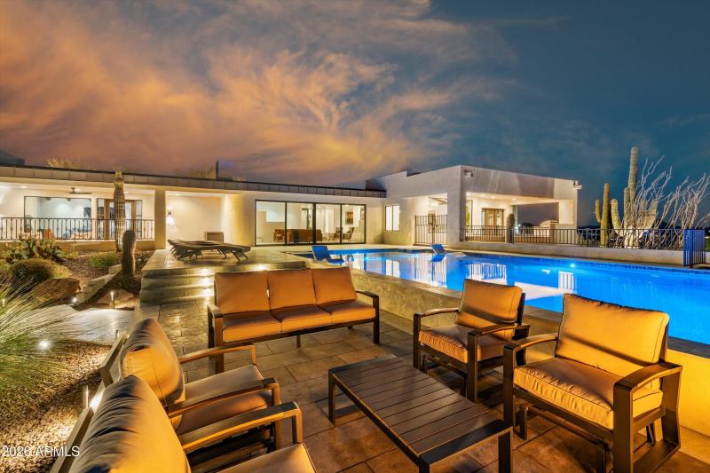 Poolside Seating Evening