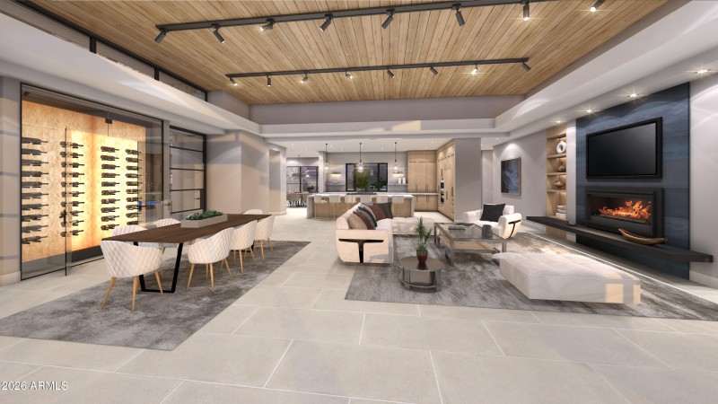 Great room into the kitchen