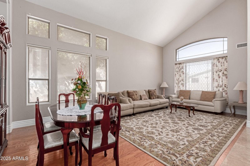 Living room & dining area