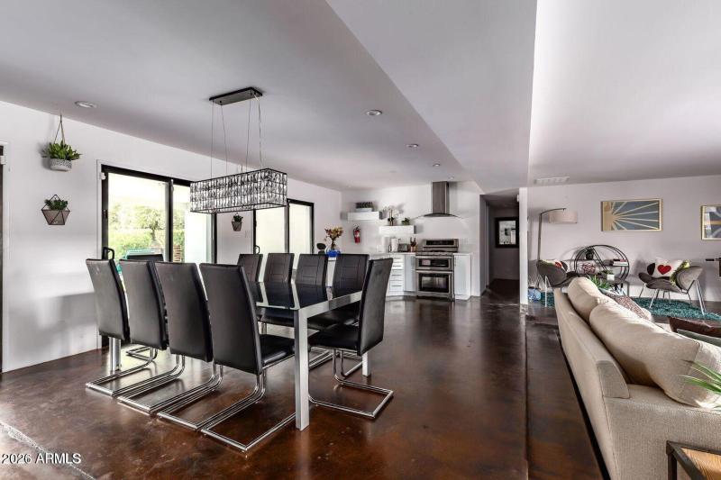 Dining table accommodating up to 10!