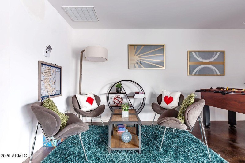 Entertainment nook with foosball table,