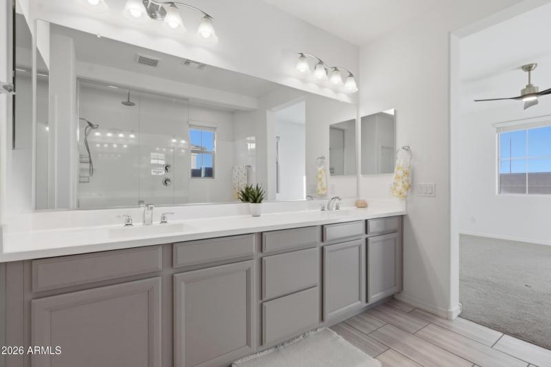 dual square-bowl vanities