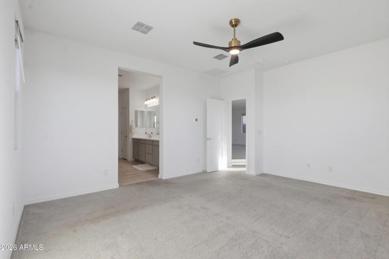 primary retreat tucked away for privacy