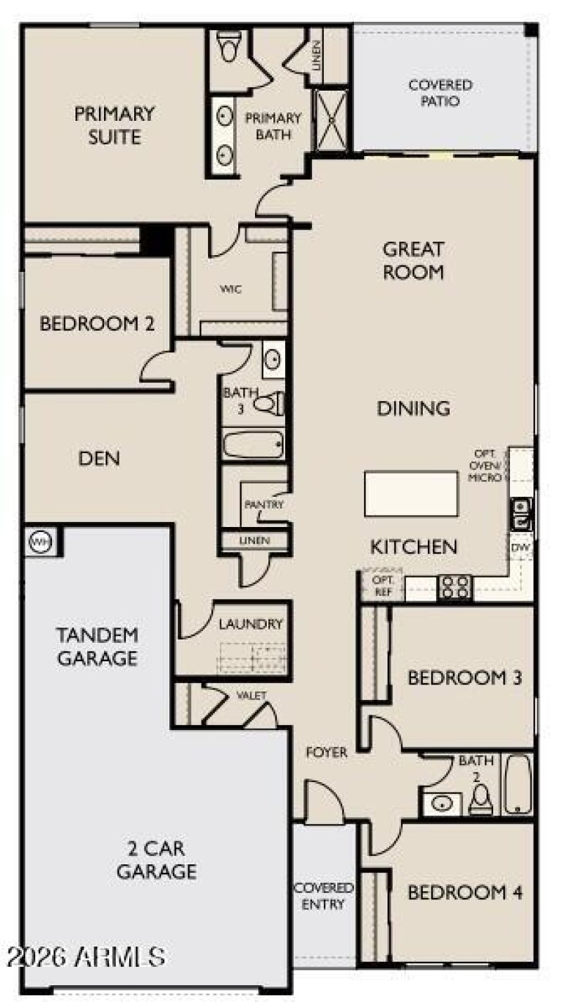 Lilac Floor Plan Left Garage