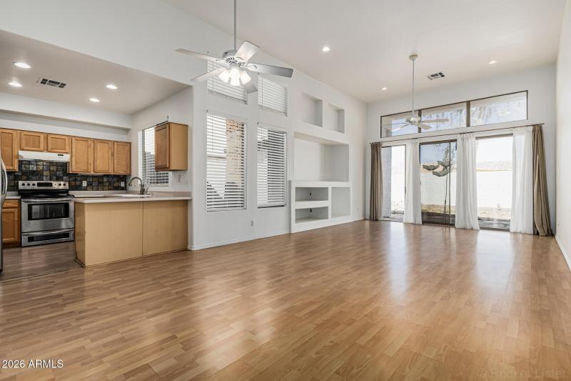 Kitchen open to Great room