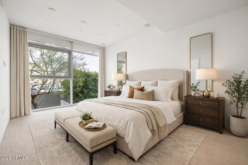 Virtually Staged Primary Bedroom