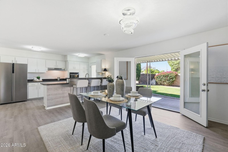 New French Doors to Backyard