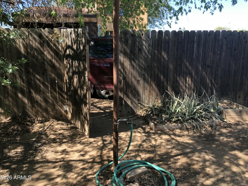 Space for yard and vew of parking area