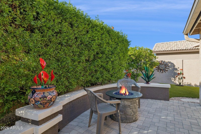 Back Patio Fire Pit Area