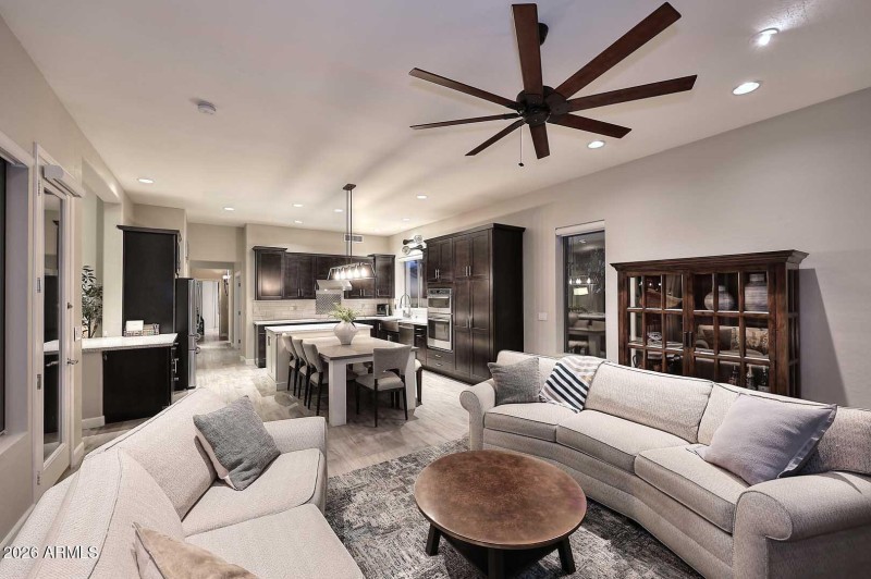 Natural flow to family room